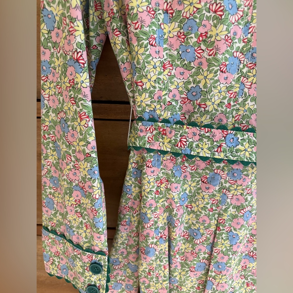 Anthropologie Floral Double-Breasted Trench Coat - Picture 7 of 7